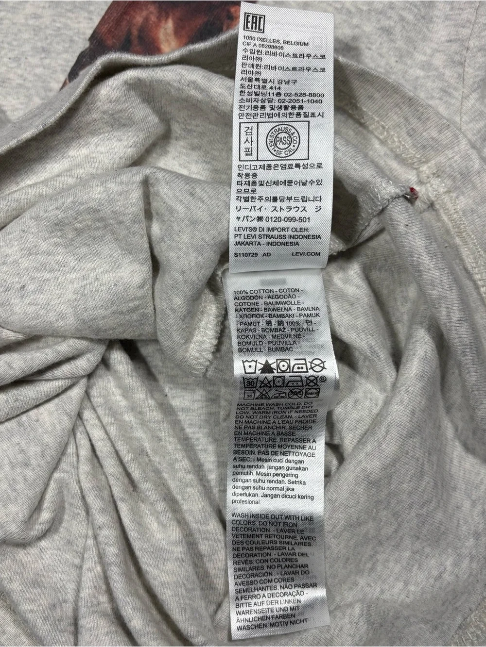Levi's Woman’s Ringer Rickie Saddle Up Heather Gray Size Small Graphic T-Shirt